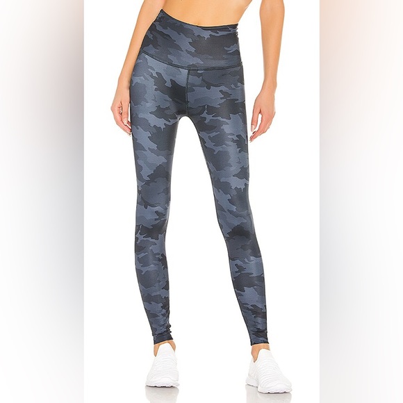 Beyond Yoga Pants - Beyond Yoga Lux High Waisted Camouflage Midi Leggings Blue Size Medium